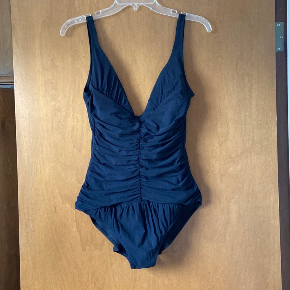 Black ruched Gottex swimsuit
